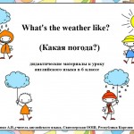 What's the weather like? (Какая погода?)